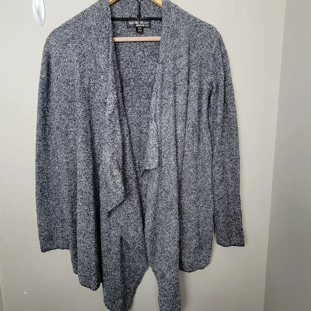 Barefoot Dreams Bamboo Chic Lite Calypso Drape Cardigan S/M Grey